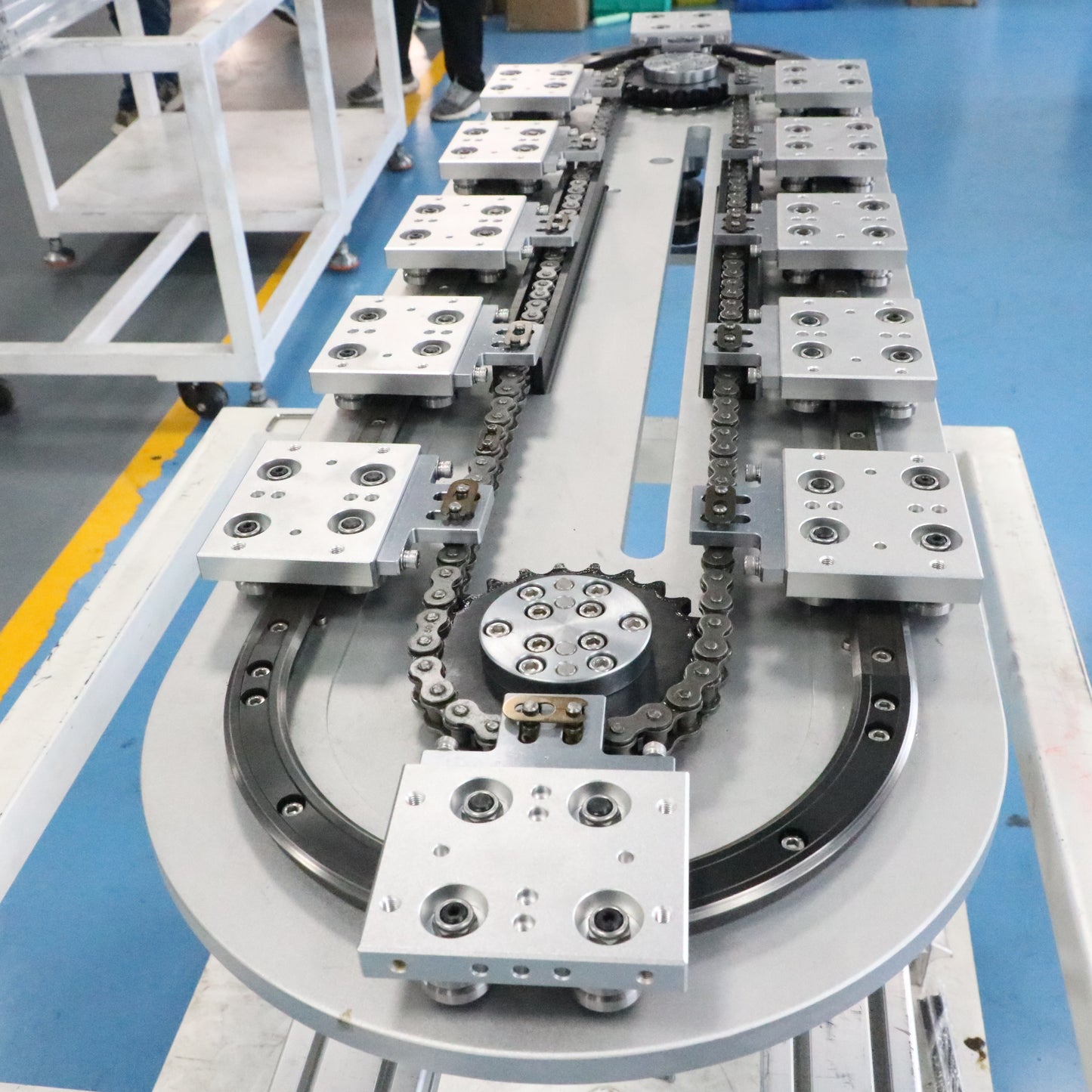 Quick-connect linear guide rails, circular guide rail conveyor lines, modular tooling conveyor production lines