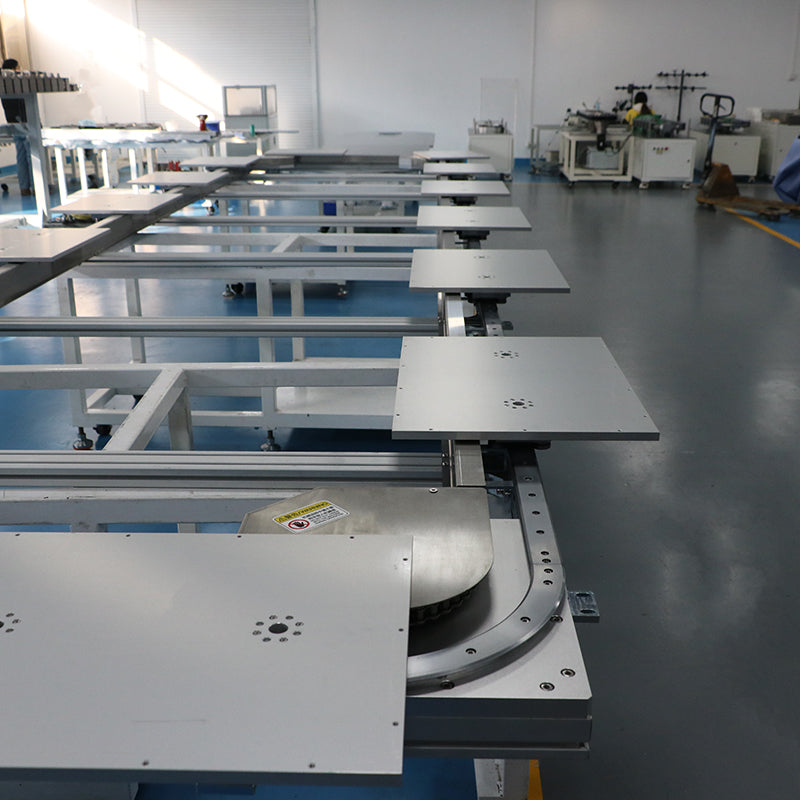 Buffer and shock-absorbing slider linear guide, circular guide conveyor line, glass fragile parts conveyor line.