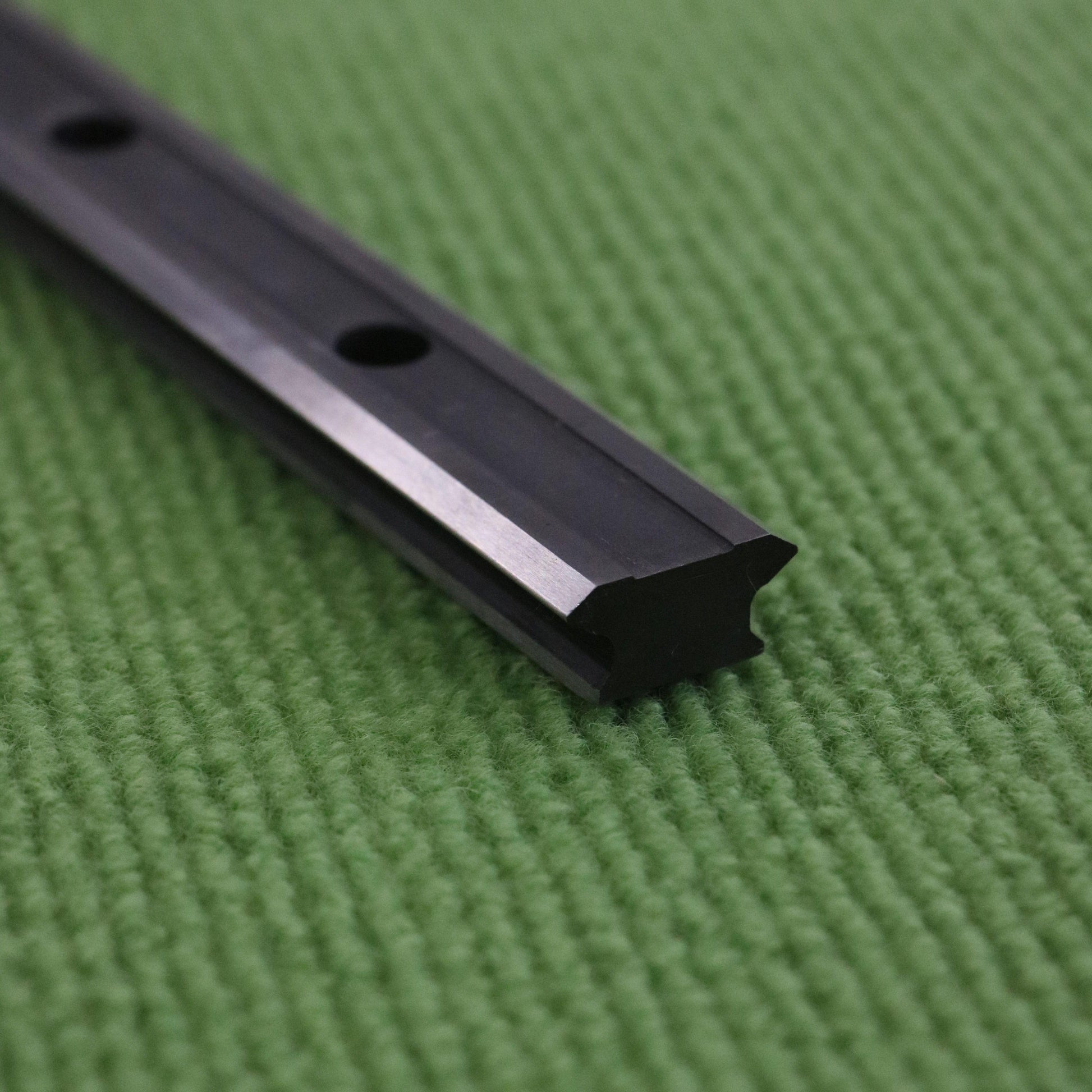Detailed view of T-type linear guide