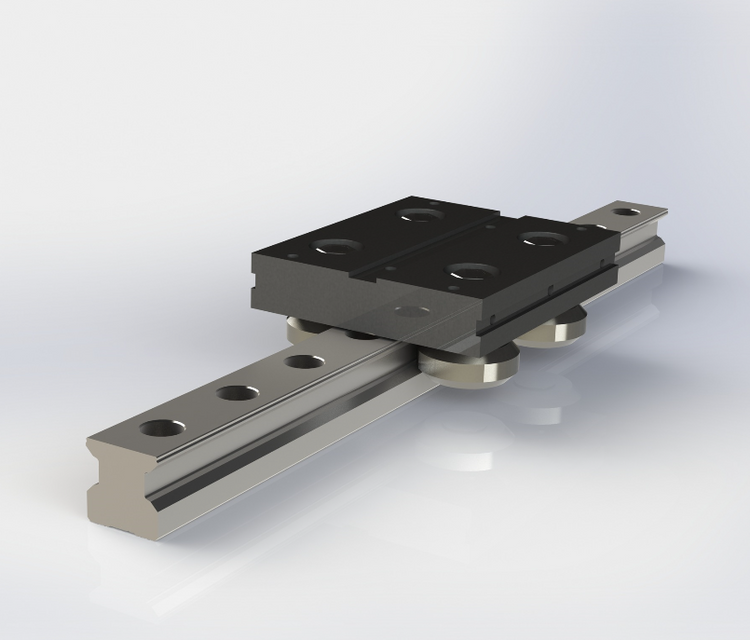 Global rendering of linear guide rail