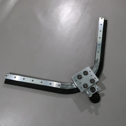 Inclined mounting adapter for linear guides, circular guide conveyor lines, and small appliance casing spraying production lines.