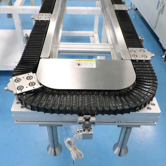 Multi-specification universal linear guide rails, circular guide rail conveyor lines, and multi-model automotive parts inspection lines.
