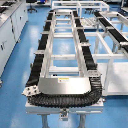 Multi-specification universal linear guide rails, circular guide rail conveyor lines, and multi-model automotive parts inspection lines.