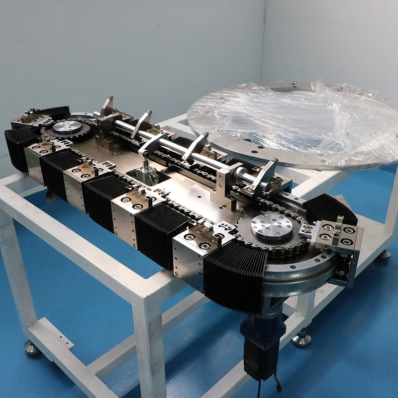 Seawater-resistant salt spray resistant linear guides, circular guide conveyor lines, and assembly lines for small marine components.