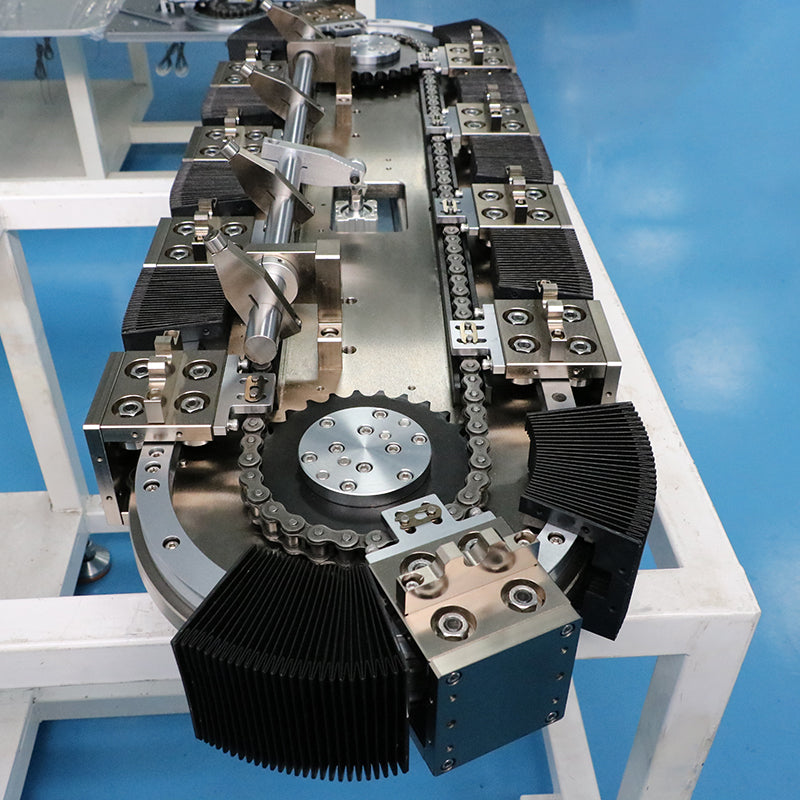 Seawater-resistant salt spray resistant linear guides, circular guide conveyor lines, and assembly lines for small marine components.