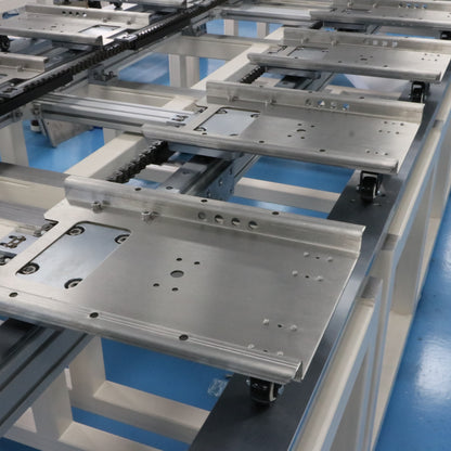 Double-layer synchronous linear guide rail, circular guide rail conveyor line, dual-station electronic product testing line