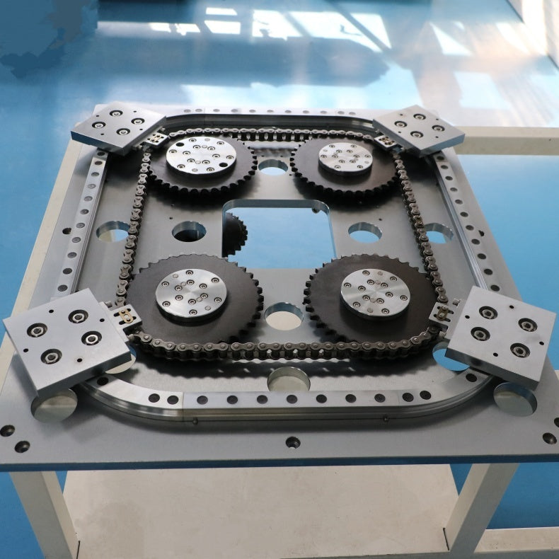 Rust-resistant passivated linear guides, circular guide conveyor lines, and workpiece transfer lines in humid workshops.