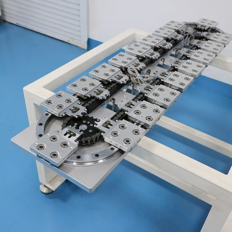 Multi-column parallel linear guide rails, circular guide rail conveyor line, wire harness finished product sorting assembly line