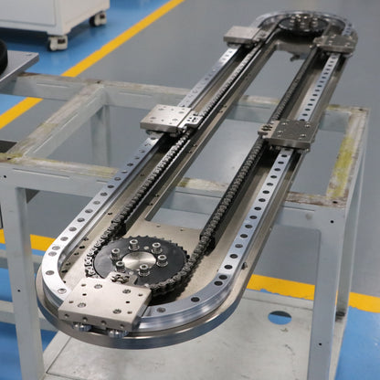 Multi-segment variable speed linear guide rail, circular guide rail conveyor line, batch assembly line for craft jewelry.