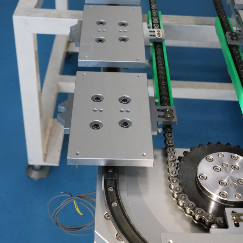 Multi-stage variable speed linear guides, circular guide rail conveyor lines, multi-process product processing production lines
