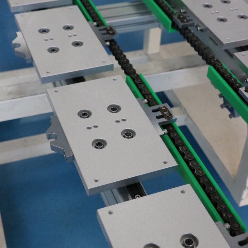 Multi-stage variable speed linear guides, circular guide rail conveyor lines, multi-process product processing production lines