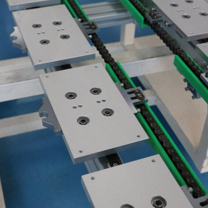 Multi-stage variable speed linear guides, circular guide rail conveyor lines, multi-process product processing production lines