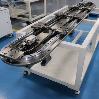 Dual-rail synchronous linear guide, circular guide rail conveyor line, cable accessory processing production line
