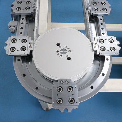 Earthquake-resistant and stable linear guide rails, circular guide rail conveyor lines, and vehicle-mounted equipment component conveyor lines.