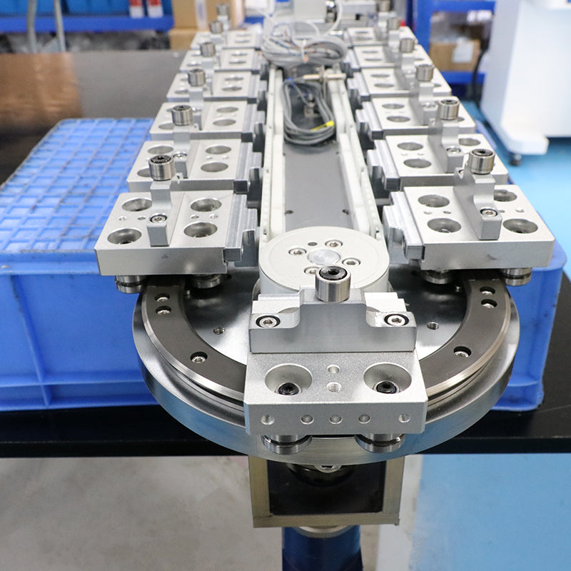 External limiting linear guide rail, circular guide rail conveyor line, workpiece positioning and conveying production line