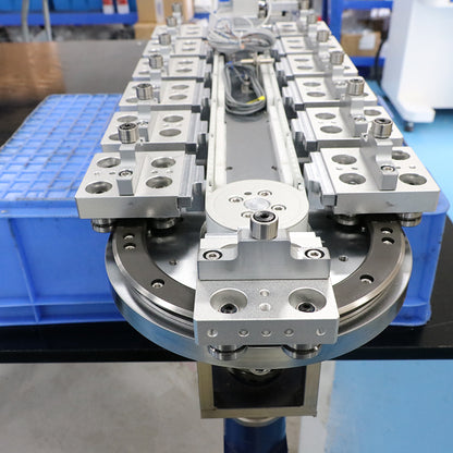 External limiting linear guide rail, circular guide rail conveyor line, workpiece positioning and conveying production line
