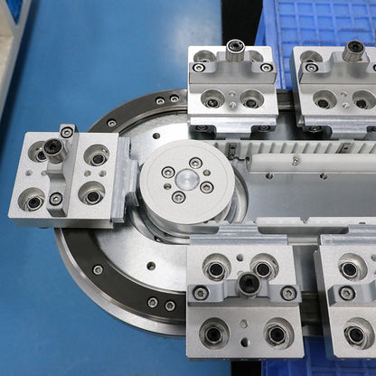 External limiting linear guide rail, circular guide rail conveyor line, workpiece positioning and conveying production line