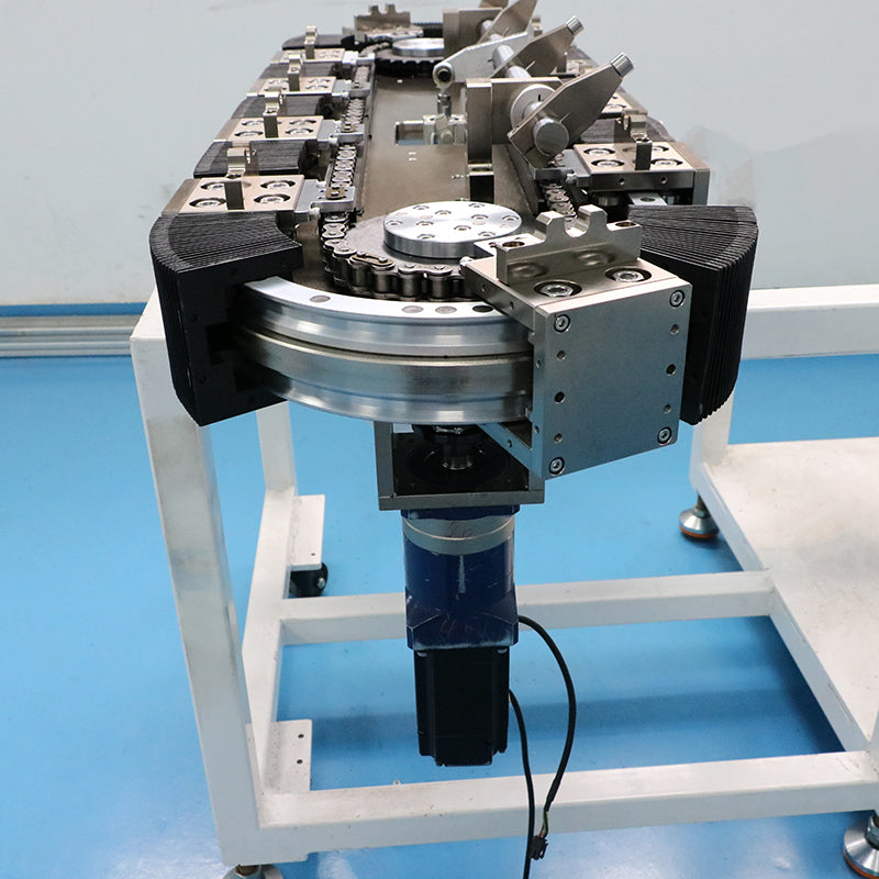 Seawater-resistant salt spray resistant linear guides, circular guide conveyor lines, and assembly lines for small marine components.