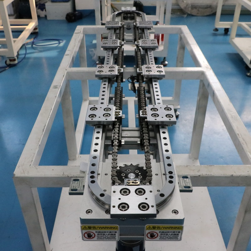 Zero-gap positioning linear guide, circular guide conveyor line, lens module assembly circulation line