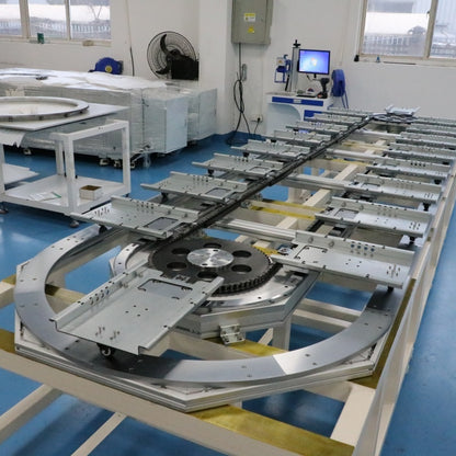 Precision ground positioning linear guides, circular guide conveyor lines, instrument and meter parts assembly lines