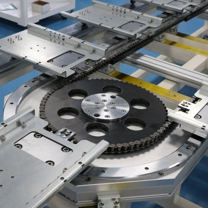 Precision ground positioning linear guides, circular guide conveyor lines, instrument and meter parts assembly lines