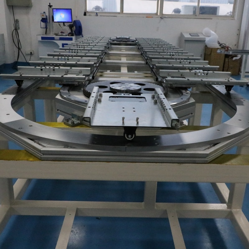 Precision ground positioning linear guides, circular guide conveyor lines, instrument and meter parts assembly lines