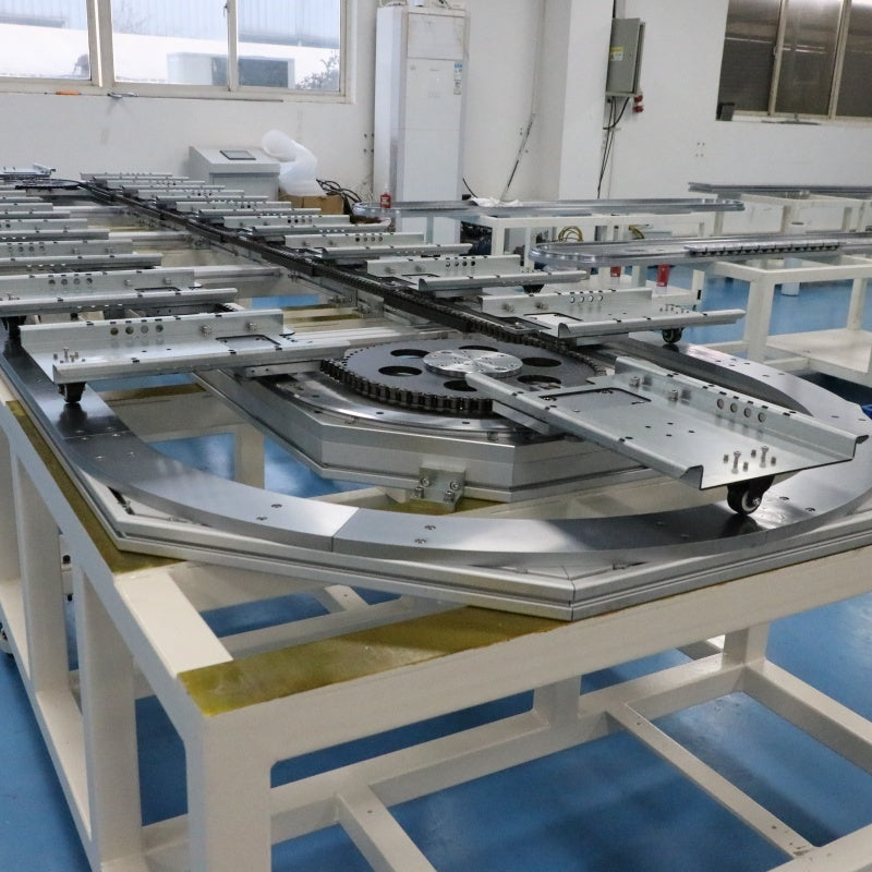 Precision ground positioning linear guides, circular guide conveyor lines, instrument and meter parts assembly lines