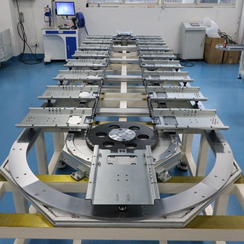 Precision ground positioning linear guides, circular guide conveyor lines, instrument and meter parts assembly lines