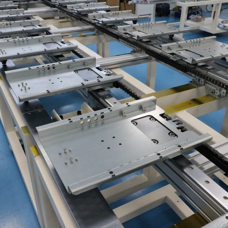 Precision ground positioning linear guides, circular guide conveyor lines, instrument and meter parts assembly lines