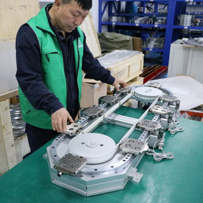 Thermostatic linear guide rail, circular guide rail conveyor line, temperature control instrument parts distribution line