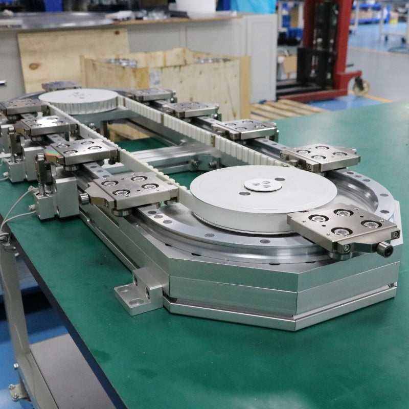 Thermostatic linear guide rail, circular guide rail conveyor line, temperature control instrument parts distribution line