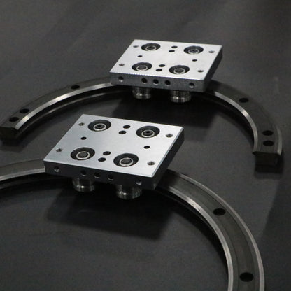 Wind-resistant and sand-resistant linear guide rails, circular guide rail conveyor lines, and outdoor photovoltaic lighting assembly production lines.