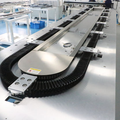 Oil-resistant and non-stick linear guides, circular guide conveyor lines, and machining production lines for mechanical parts.