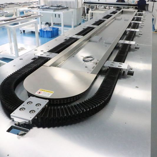 Oil-resistant and non-stick linear guides, circular guide conveyor lines, and machining production lines for mechanical parts.