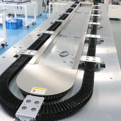 Oil-resistant and non-stick linear guides, circular guide conveyor lines, and machining production lines for mechanical parts.