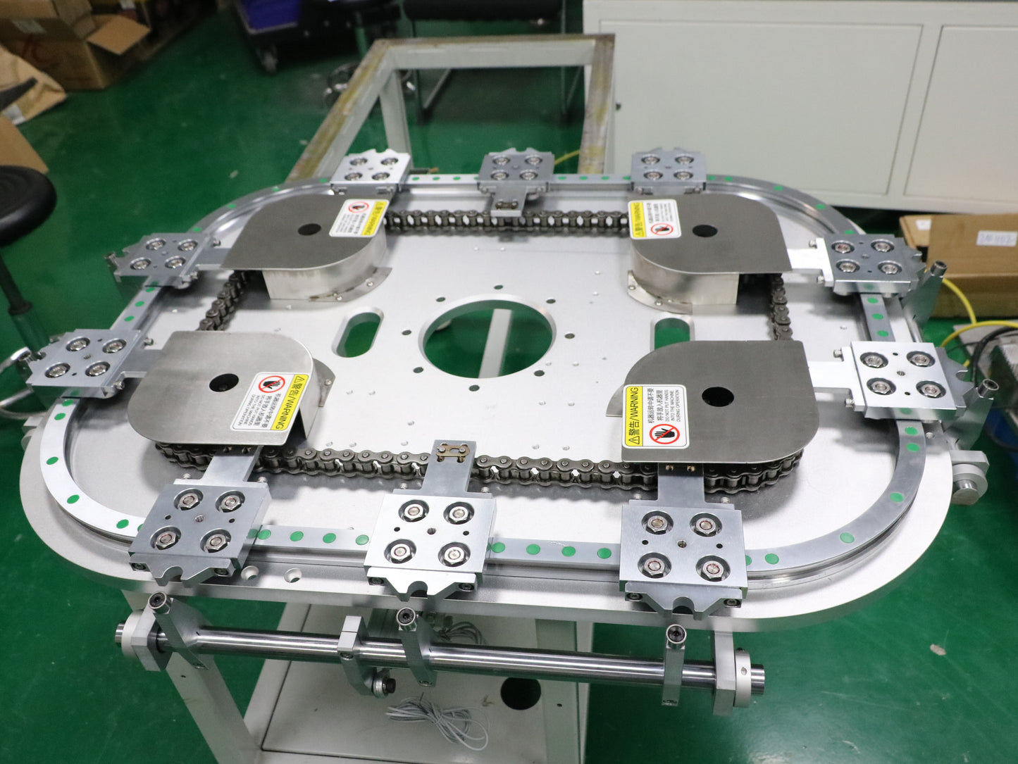 Low-wear, long-life linear guides, circular guide conveyor lines, motor component assembly lines