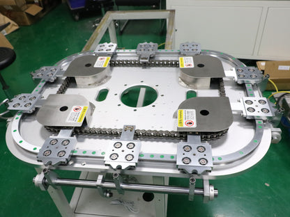 Low-wear, long-life linear guides, circular guide conveyor lines, motor component assembly lines