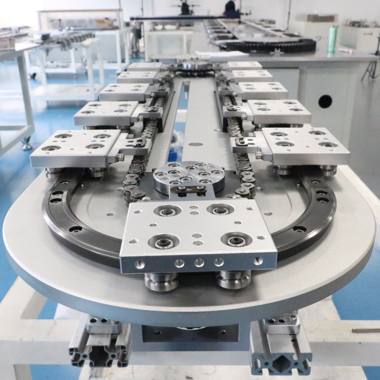 Quick-connect linear guide rails, circular guide rail conveyor lines, modular tooling conveyor production lines