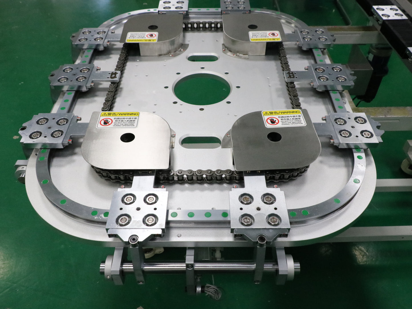 Low-wear, long-life linear guides, circular guide conveyor lines, motor component assembly lines