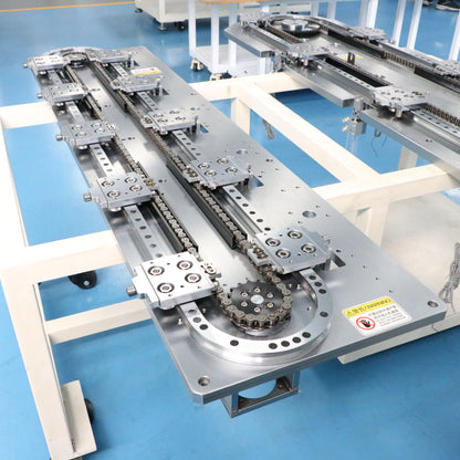 Annular guide rail low-loss long-lasting Driven track system