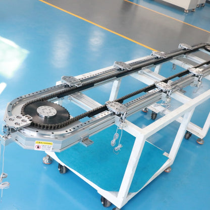 Narrow-pitch alignment linear guides, circular guide conveyor lines, miniature hardware component assembly lines