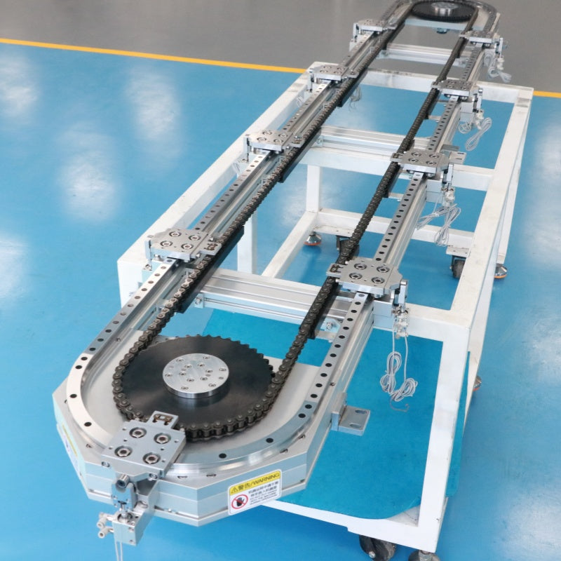 Narrow-pitch alignment linear guides, circular guide conveyor lines, miniature hardware component assembly lines