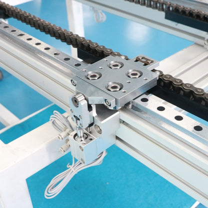 Narrow-pitch alignment linear guides, circular guide conveyor lines, miniature hardware component assembly lines