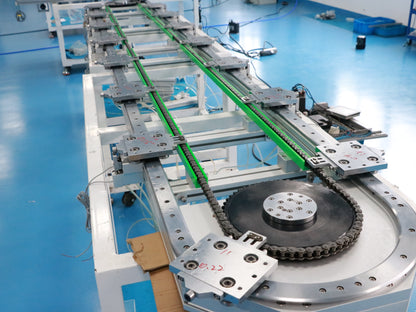 Buffer-type linear guides, circular guide conveyor lines, and fragile component assembly lines.
