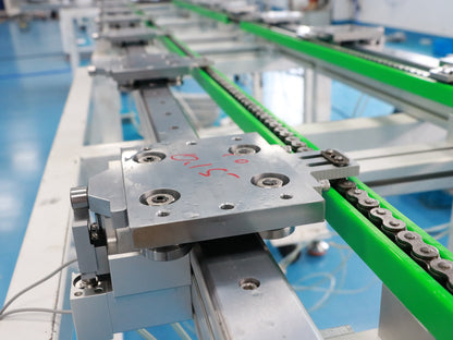 Buffer-type linear guides, circular guide conveyor lines, and fragile component assembly lines.