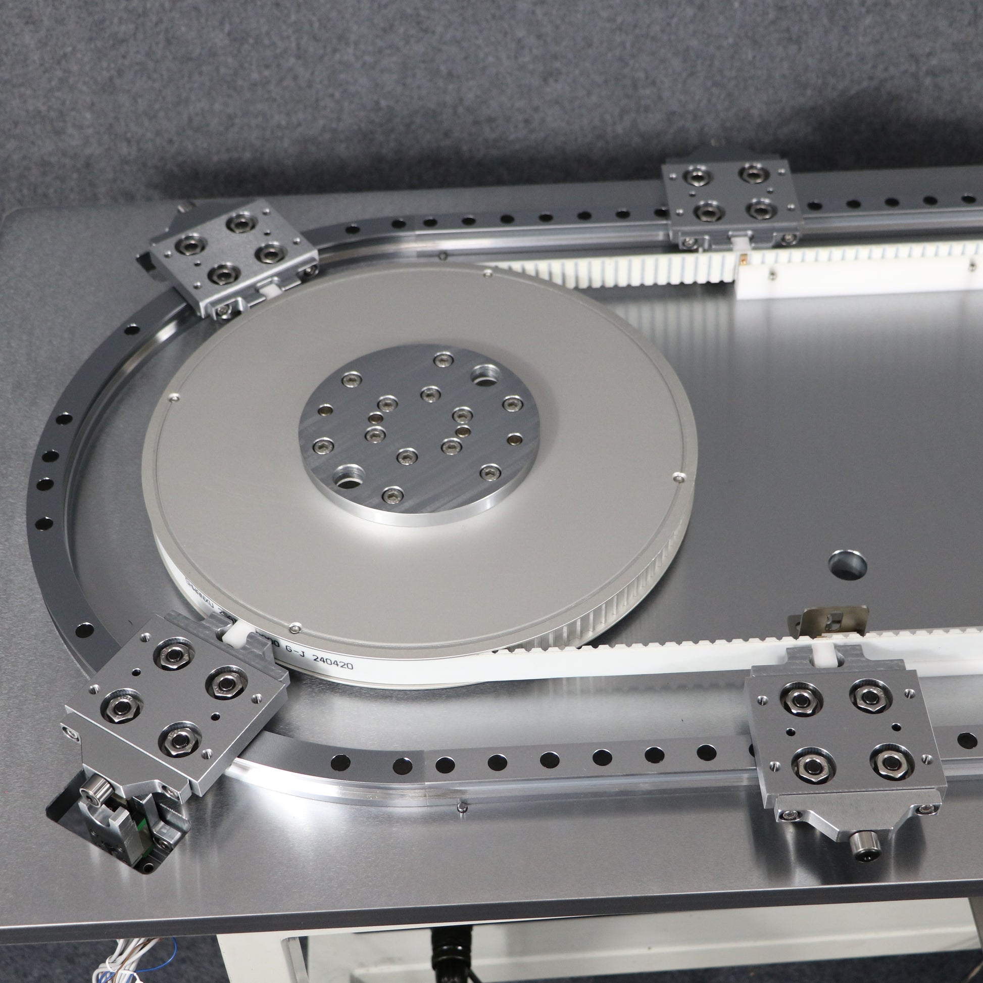 Real renderings of synchronous belt drive track system