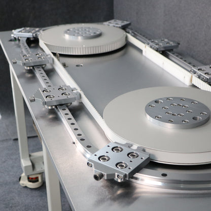 Real renderings of synchronous belt drive track system