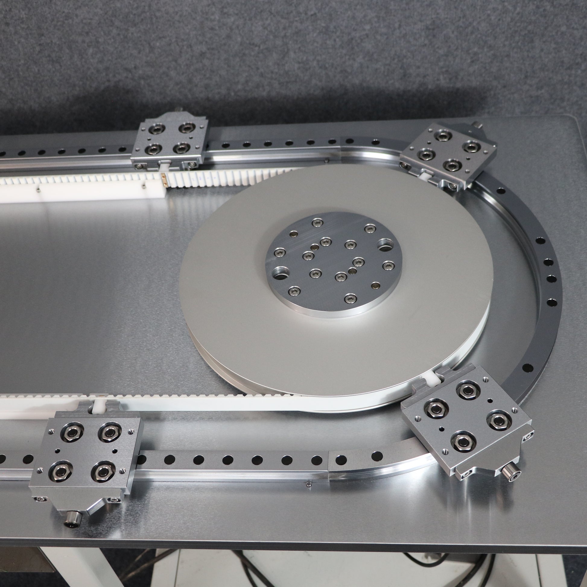 Real renderings of synchronous belt drive track system
